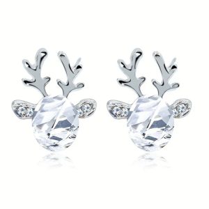 Antler reindeer earrings transparent
