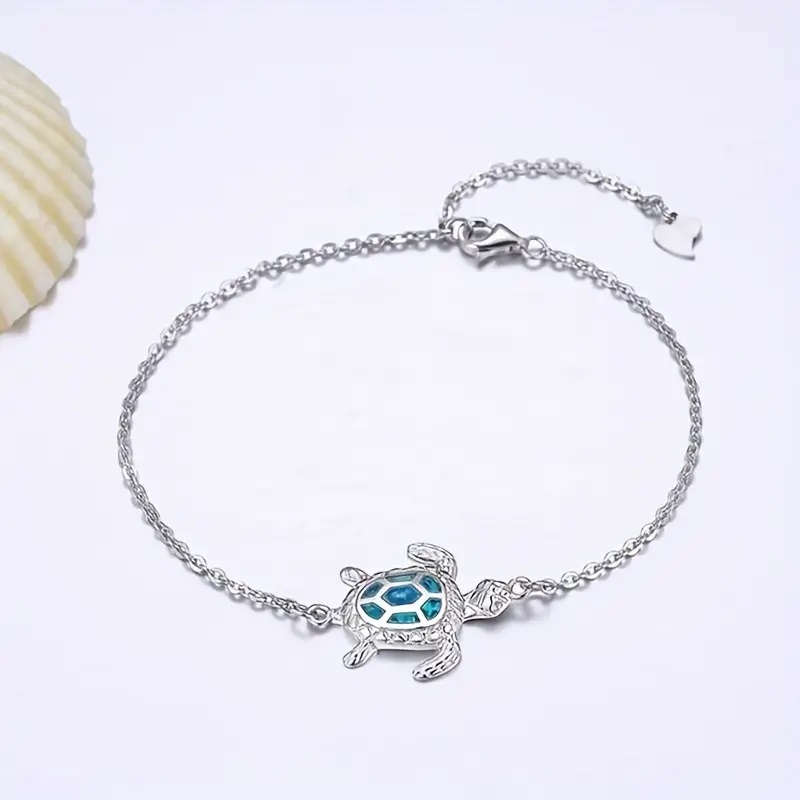 Turtle Anklet In A Stylish Blue Color - Image 3