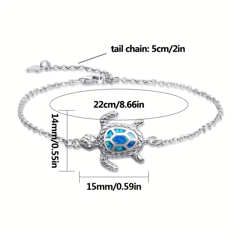 Turtle Anklet In A Stylish Blue Color - Image 5