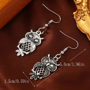 Bohemian Owl Dangle Earrings