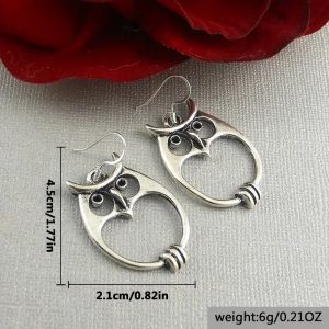 Boho owl dangle earrings