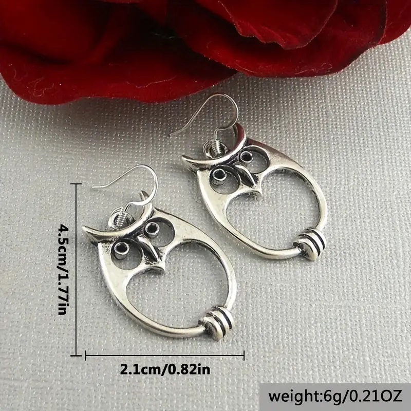 Boho owl dangle earrings