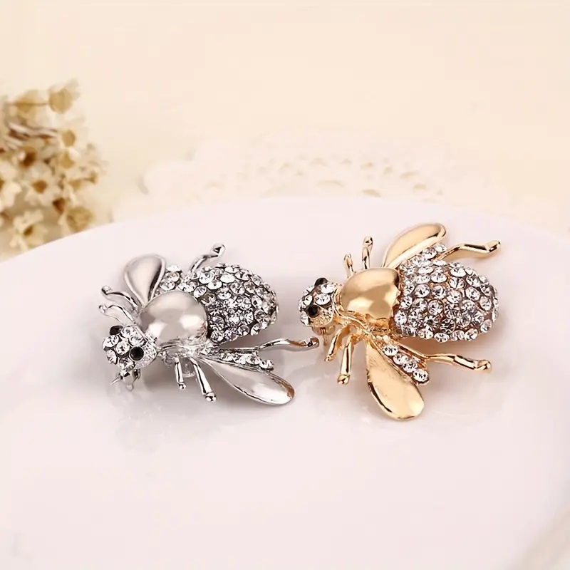 Rhinestone Bee Broach
