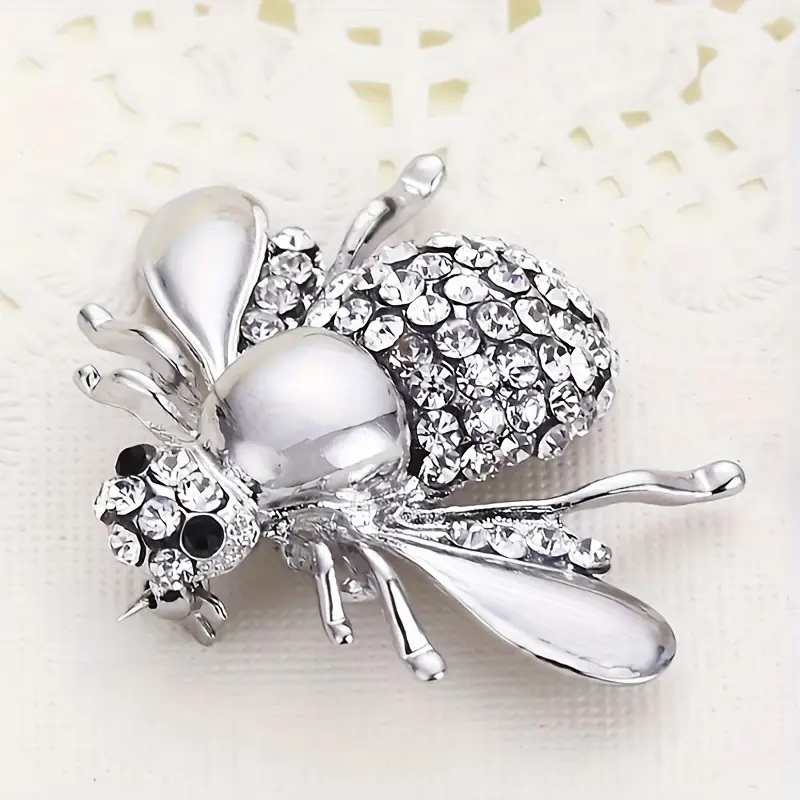 Rhinestone Bee Broach