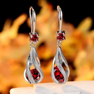 Spiral Teardrop Hollow Earrings