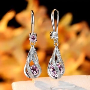 Spiral Teardrop Hollow Earrings