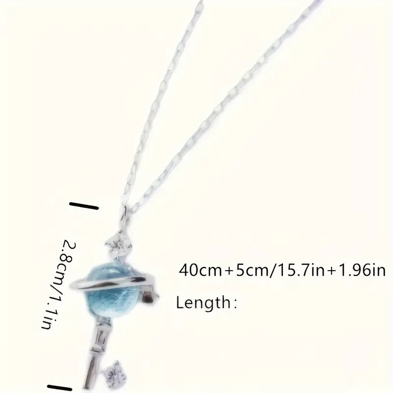 Starry Sky Key Pendant Sparkling Zircon Inlaid Clavicle - Image 2