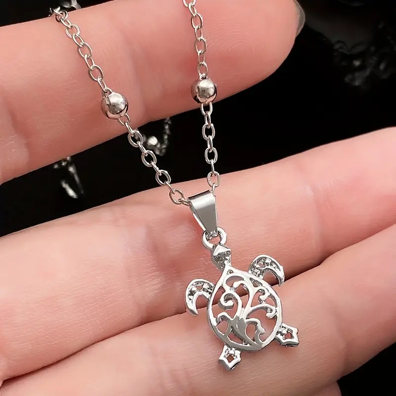 Unique Alloy Hollow Turtle Pendant Anklet - Image 5