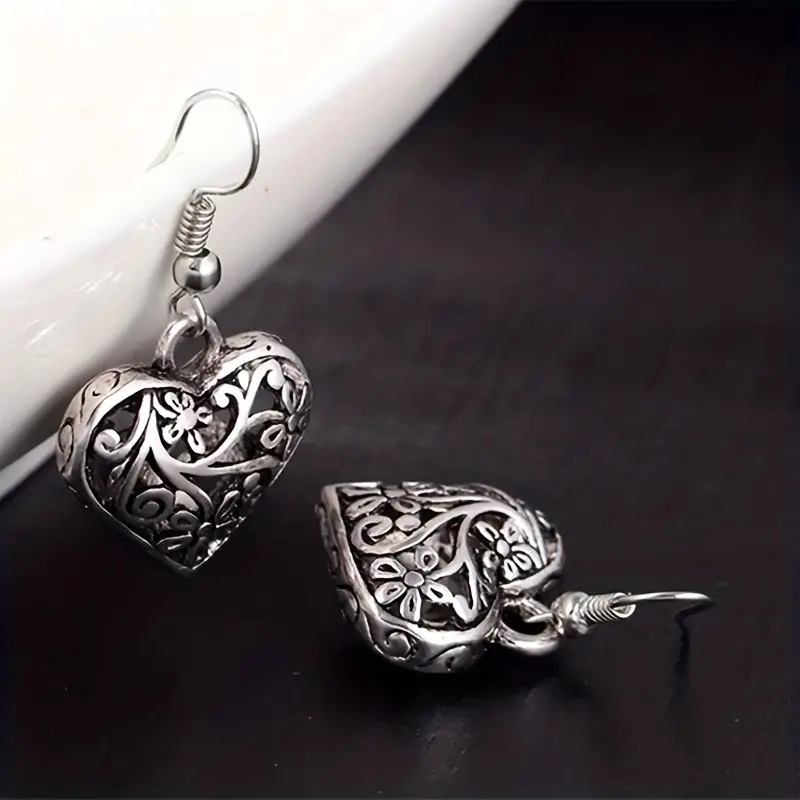 Vintage Heart Earrings