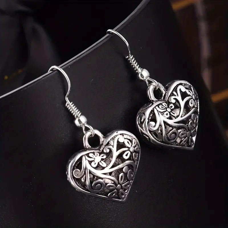 Vintage Heart Earrings