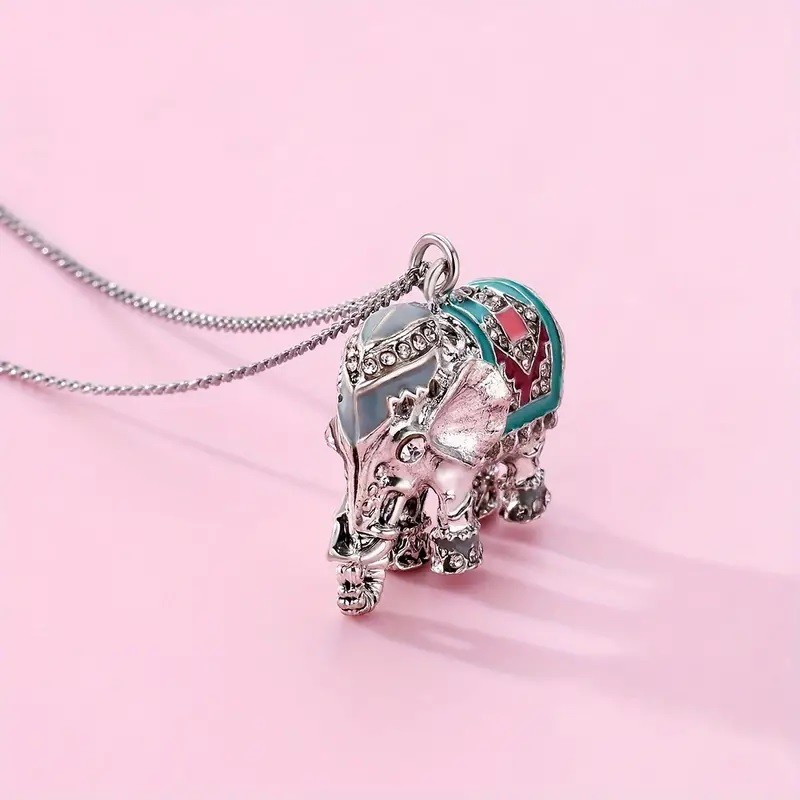 ancient silver elephant necklace