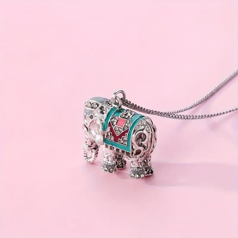 ancient silver elephant necklace