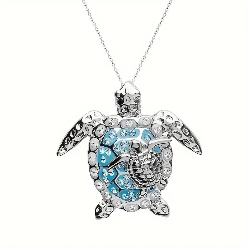baby turtle necklace & earring set