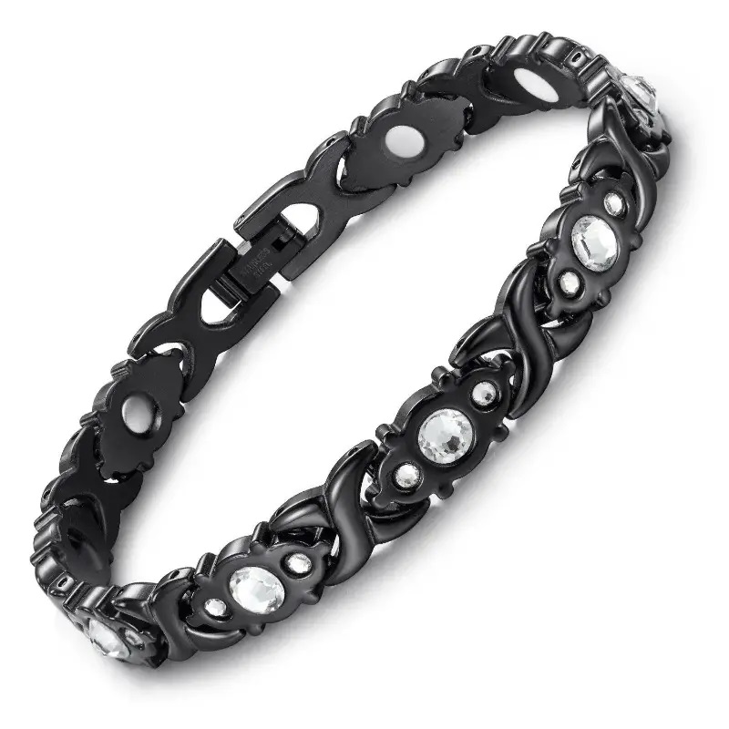 Unisex Energy Magnet Bracelet With Zircon Magnetic Absorber - Image 3