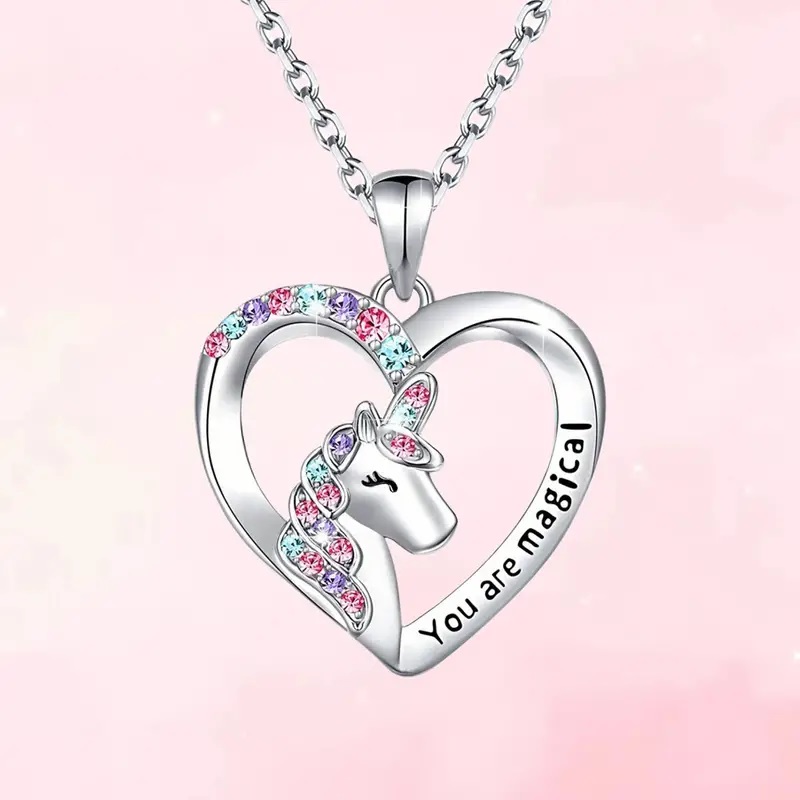 To My Granddaughter Unicorn Pendant Necklace & Card - Image 4