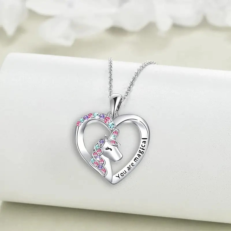 To My Granddaughter Unicorn Pendant Necklace & Card - Image 6