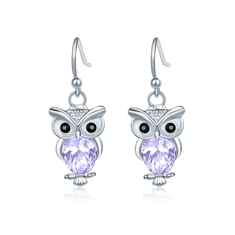 Elegant Exquisite Rhinestone Owl Earrings