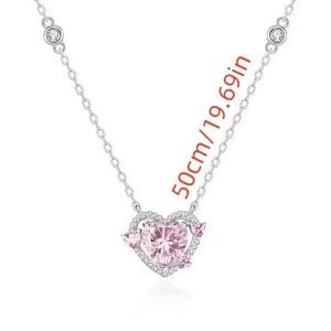 Pink Guardian Heart Pendant Necklace And Bracelet For Girls