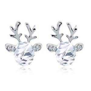 Three-dimensional Christmas Reindeer Earrings