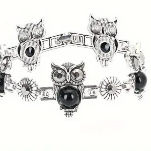 owl bracelet black style b