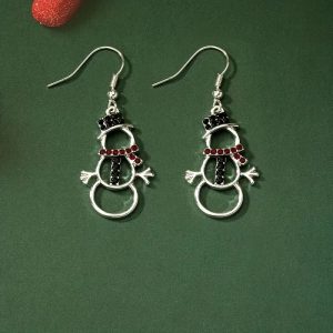 snowman blling bling earrings