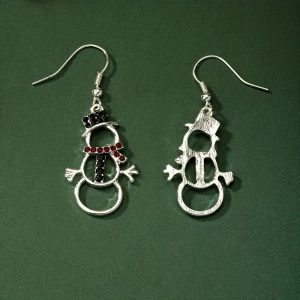 snowman blling bling earrings