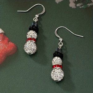 snowman earrings