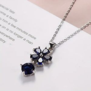 Vintage Royal Blue Zircon Earrings or Necklace