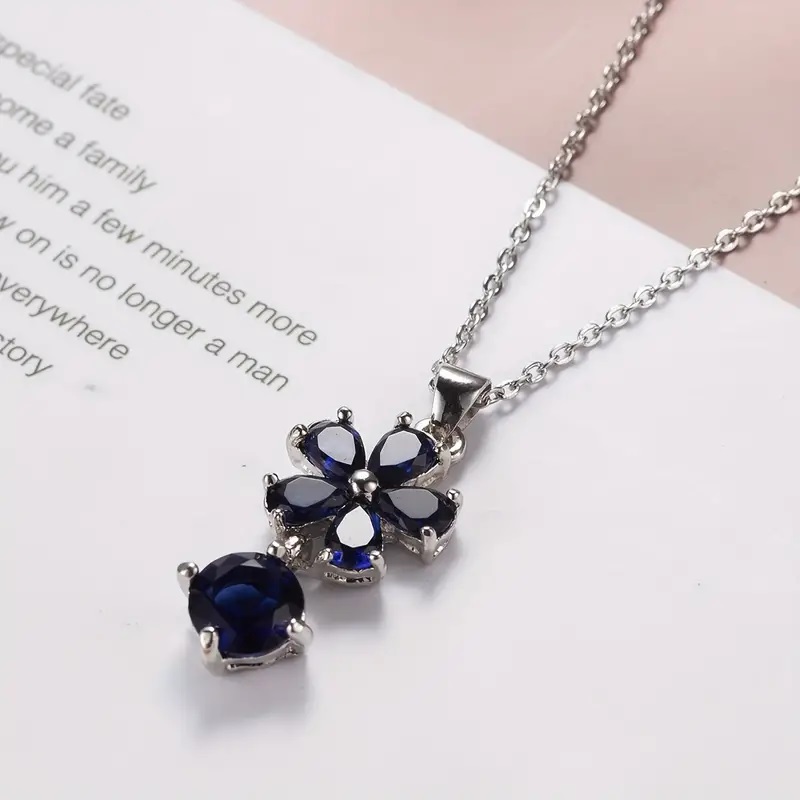 Vintage Royal Blue Zircon Earrings or Necklace