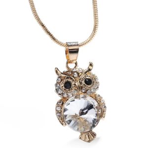 rhinestone necklace golden