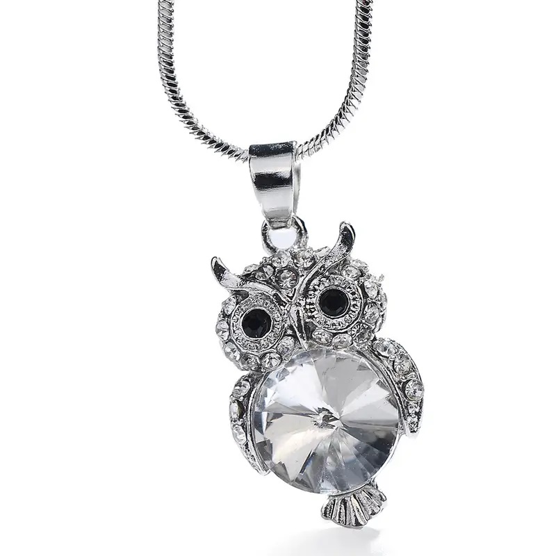 rhinestone necklace silvery