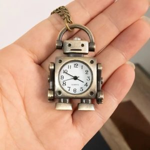 robot quartz pocket watch