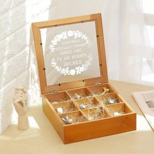 rustic wooden organizer