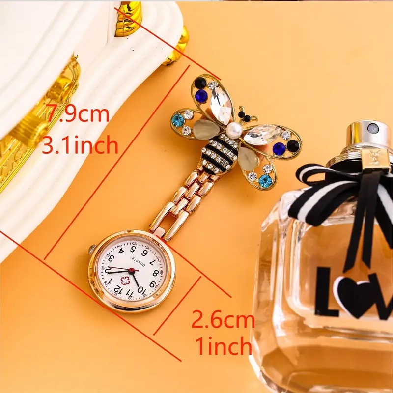bee nurse brooch watch