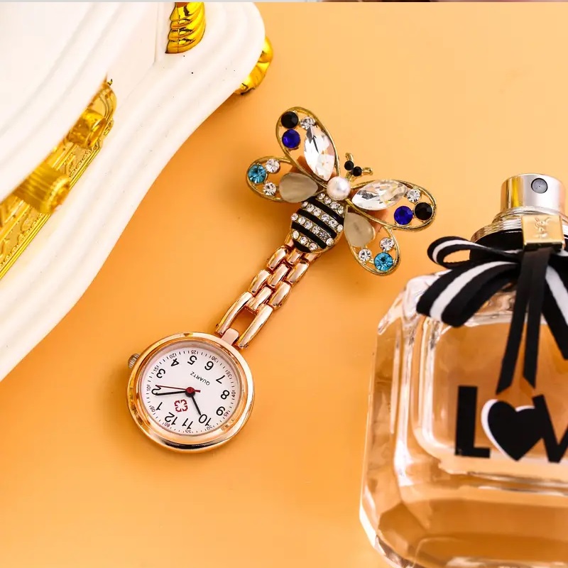 bee nurse brooch watch