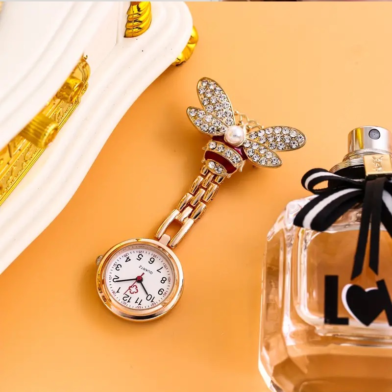bee nurse brooch watch