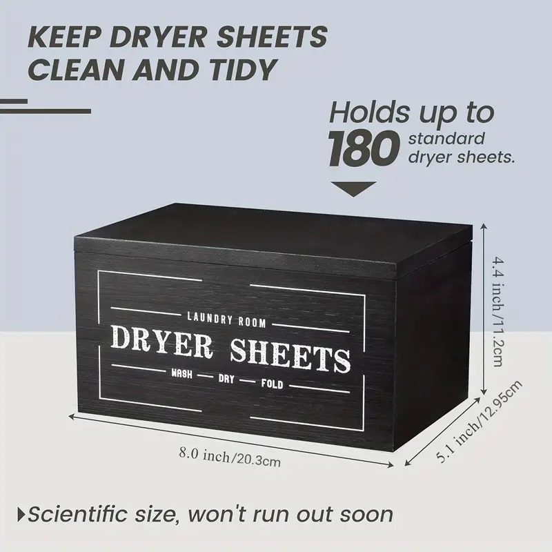dryer sheet holder black