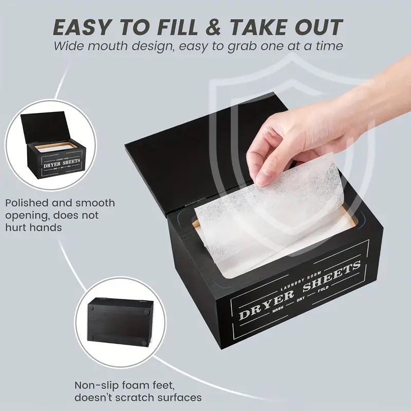 dryer sheet holder black