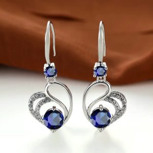 love heart luxury drop earrings