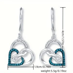 Antique Metal Hand Carved Heart Earrings