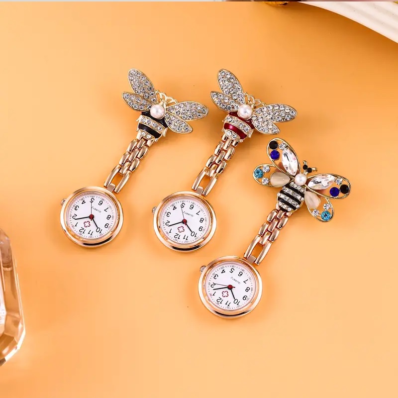 Rhinstone Bee Nurse Watch