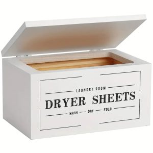Rustic Dryer Sheet Holder with Hinged Lid