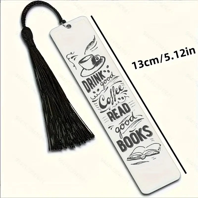 Unique Stainless Steel Bookmark With Black Tassel - Image 3