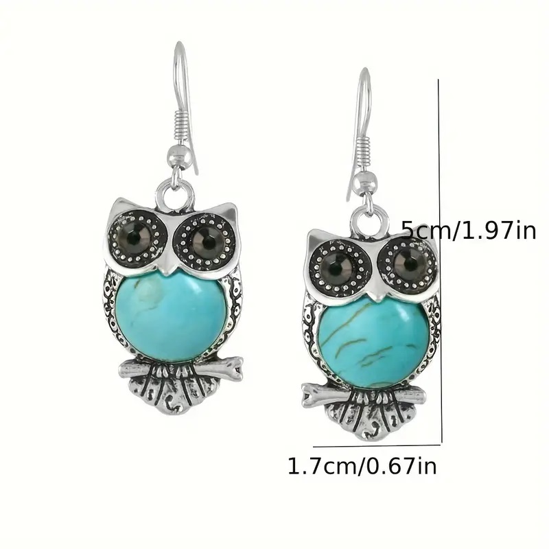 vintage owl earrings style