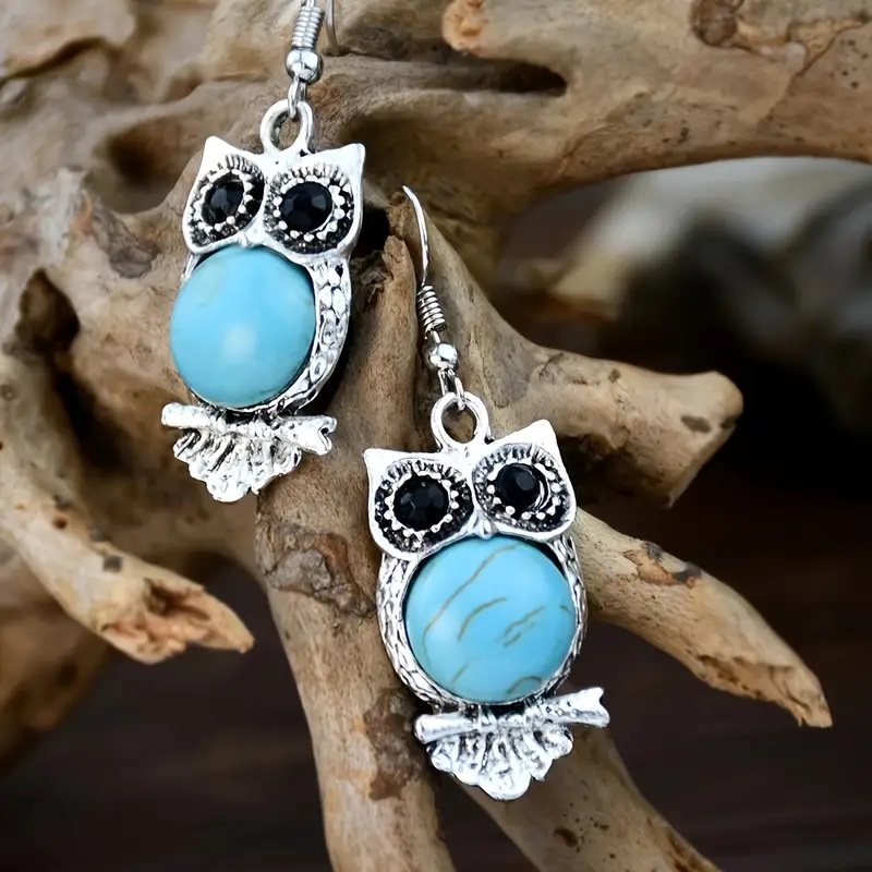 vintage owl earrings style