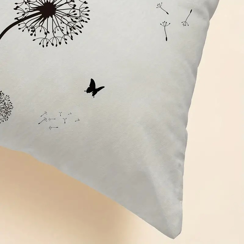 dandelion pattern pillow cover