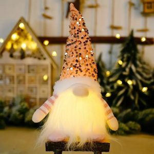 lighted gnome decor