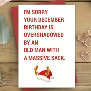 Festive Christmas Birthday Card