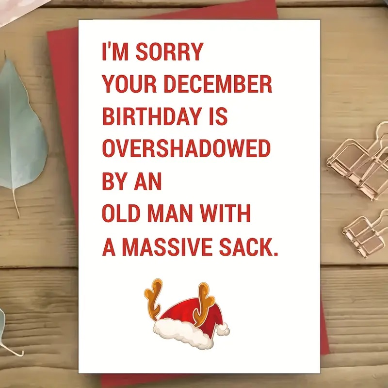Festive Christmas Birthday Card