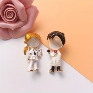 Nurse or Doctor Pattern Brooch